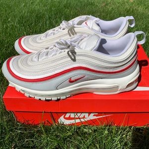 Air Max 97 OG.  UniversityRed/PlayinumWhite